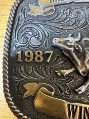 Montana Silversmiths Unisex Dale Brisby 1987 Trophy Belt Buckle A801DB