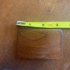 Vintage Handcrafted Wooden Belt Buckle Natural Grain Rectangular Brown Rustic