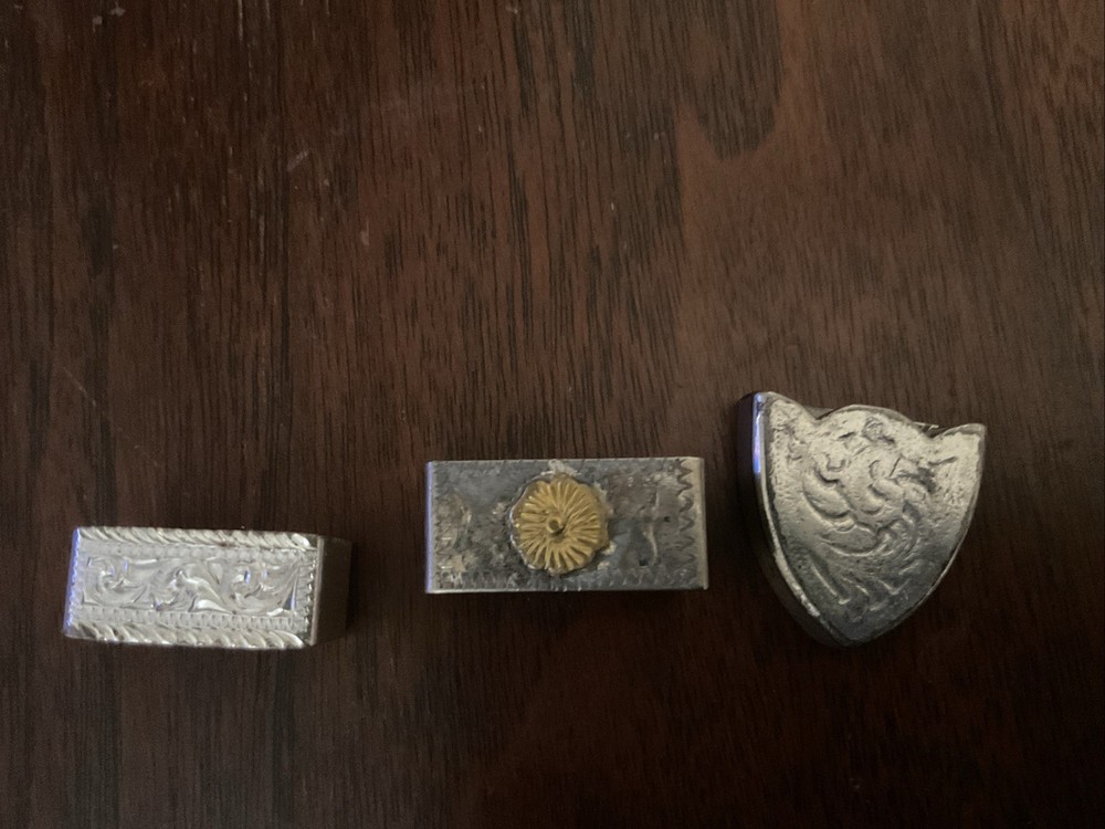 2 Buckle Keeper and 1 Buckle Tip In Silver Plated for Belt
