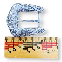 Vintage Belt Buckle Sterling Silver 925 Southwestern Floral Buckle