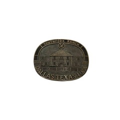 Norman Company Belt Buckle Unisex OS Brass Southfork Ranch Dallas 1980 Vintage