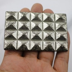 Vintage Chocolate Bar Design Metal Antique Silver Effect Belt Buckle