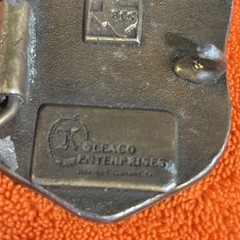 A- Lone Star Beer Belt Buckle Mens OS Bronze Red Vintage Koleaco USA TX Brewery