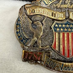 Vintage United States 200th Anniversary Belt Buckle 1787 1987