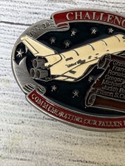 1986 VTG Challenger Commemorating Our Fallen Heroes Collectible Belt Buckle!!