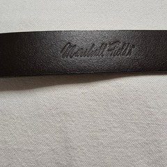 Elegant Dark Brown Leather Belt with Silver Buckle