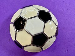 Soccer Foot Ball Large Figural Black & White Ultimate Sport Fan Gift Belt Buckle