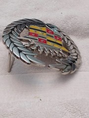 Cadillac Emblem Metal Belt Buckle Bottle Opener Chrome Enamel Mud flap Sexy Lady