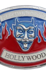 Men Women Silver Metal Belt Buckle Hollywood Fireball Ministry Rock & Roll Band