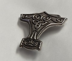 THORS HAMMER Silver Metal Belt Buckle Mjolnir Viking