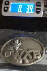 (27)Vintage 1985 Idea Craft Limited Edition Silvertone Belt Buckle WXB 3&Prime;x2.2&Prime;