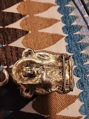 Vintage Gold Tone Buckle Beautiful Details Two Piece Buckle Unisex