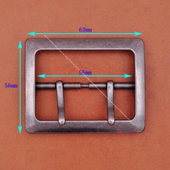 Western Leathercraft Wide End Bar Double Pin Belt Buckle Replacement fits 55mm