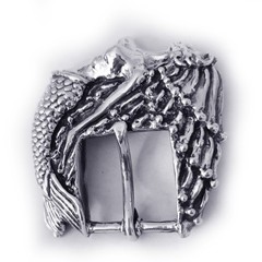 Mermaid Sterling Silver Belt Buckle