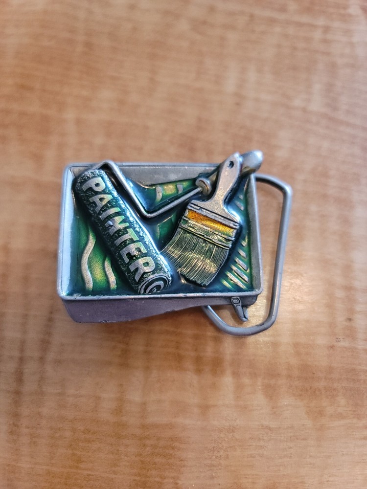Painter BELT BUCKLE The Great American Buckle Co 1981 Serial No 863 Made in USA