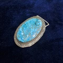 Natural Turquoise Belt Buckle Large Statement Western Belt Buckle Blue Turquoise