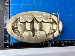 Batman DC Comics Superhero S07 Black & Silver Color Used Oval Belt Buckle