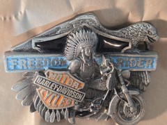 1993 Vtg Harley-Davidson Superglide Freedom Rider Belt Buckle Baron USA Chief