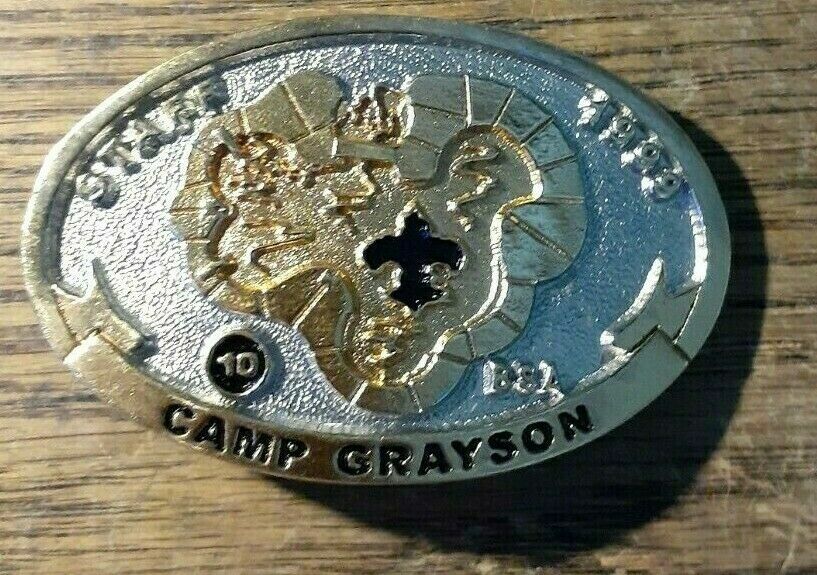 Camp Grayson 1999 Staff Belt Buckle 3 X 2 Inches