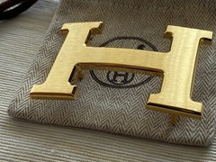 38mm H Belt Buckle Gold Brushed