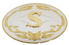 New Men Women Big 5 » W 4 » H Western Cowboy Real Rodeo Style Gold Silver Metal
