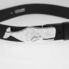 Belt buckle whale silver buckle removable buckle belt buckle 40 mm for belt