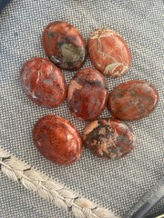 Burnt Orange Stone Western Belt Buckle Agate Inlay Cowboy Brass 1.5in Strap Fit