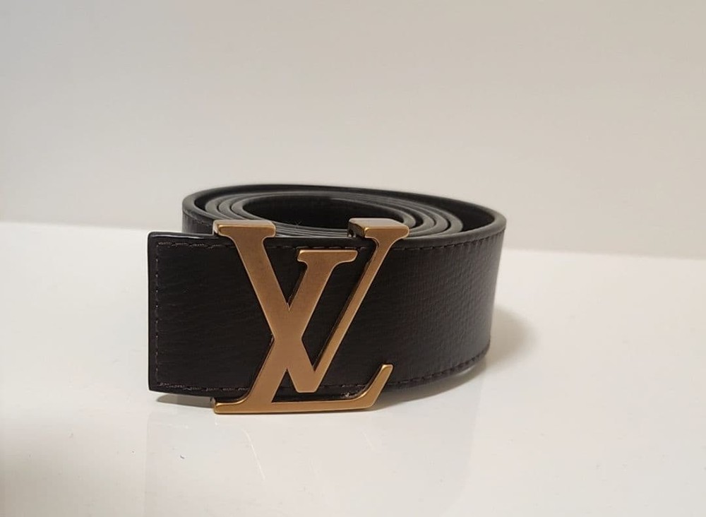 Louis Vuitton Pre-Owned Leather Belt Logo Buckle