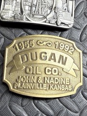 Lot: 1983 American Oil Field Belt Buckle, Conoco Tanker & 2 More Vtg. Oil & Gas!