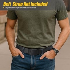 Men Ratchet Belt Buckle Only Belt Buckle Automatic Click Buckle for 1 3/8&Prime; Sl…