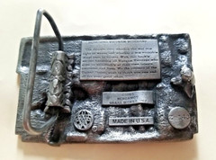Vietnam Veterans Brass Belt Buckle 1983 Bergamot Brass Works USA z-146