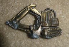 Vintage 1970s Brass Construction Loader Belt Buckle 3 1/2&Prime; Wide