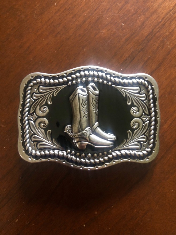 Western Cowboy Cowgirl Rodeo Boots Farm Ranch Metal Unisex Men’s Belt Buckle