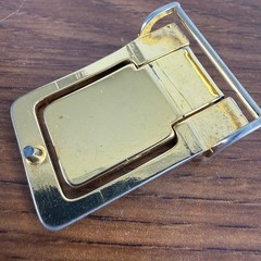 Vintage Christian Dior Belt Buckle Gold Silver Tone CD Logo Replacement
