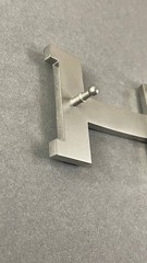 Silver H Buckle 40mm 1.5` Glossy Silver Hardware Belt Buckle
