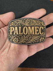 Custom Personalized Belt Buckle Leatherette Design Made for Any Name Or Any Logo