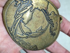 1970s vintage TREE OF LIFE belt buckle SOLID BRASS hippie boho WESTERN cowboy