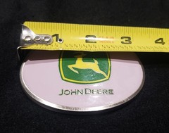 JOHN DEERE Enameled Oval Rare SpecCast Custom Belt Buckle
