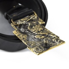 Sculptural handmade belt buckle « Free bird », Solid brass buckle Hawk buckle