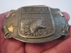 VINTAGE BASS ANGLER&rsquo;S SPORTSMAN SOCIETY BELT BUCKLE – GW-14