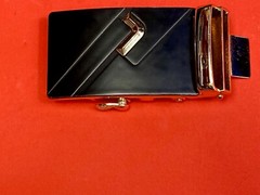 Replacement formal slide style black & copper or rose gold color belt buckle