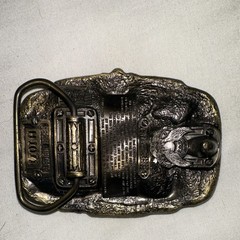 US Army Bronze Silver Metal Western Military Scene Belt Buckle for Men 1.5&Prime;
