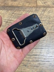 Diesel Vintage Leather Buckle Black Metal Studded Logo Plate Y2K Accessories