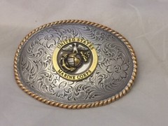 USMC Marine Corps Western Style Buckle