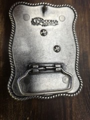 Nocona Silver Buck Skull & Shotgun Shell Belt Buckle 37526