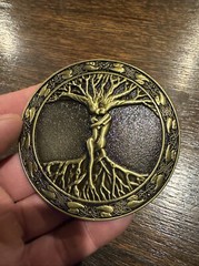 Tree of Life Belt Buckle Collector Christian Catholic Patriot Patina Collector