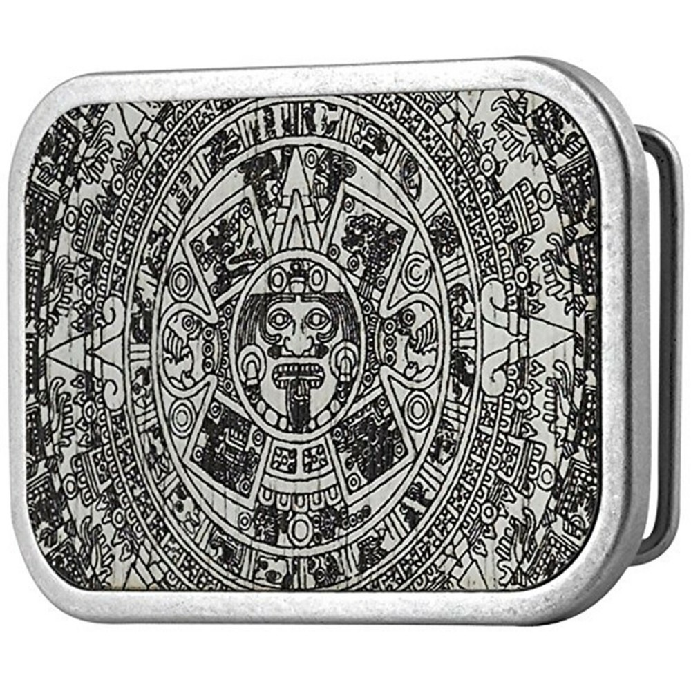Aztec Calendar Belt Buckle Mayan NATIVE Indian Calendario Azteca DEL SOL MEXICAN