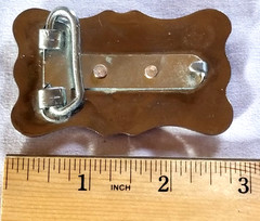 VTG Roadrunner Belt Buckle Deco Southwestern Engraved Chrome Cowboy 1.25&Prime; Wide
