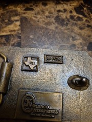 vintage FORD VAN belt buckle SOLID BRASS western 1970s cowboy