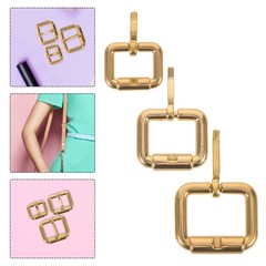 3Pcs Reusable Copper Single Prong Buckles for Bag Straps Golden Durable